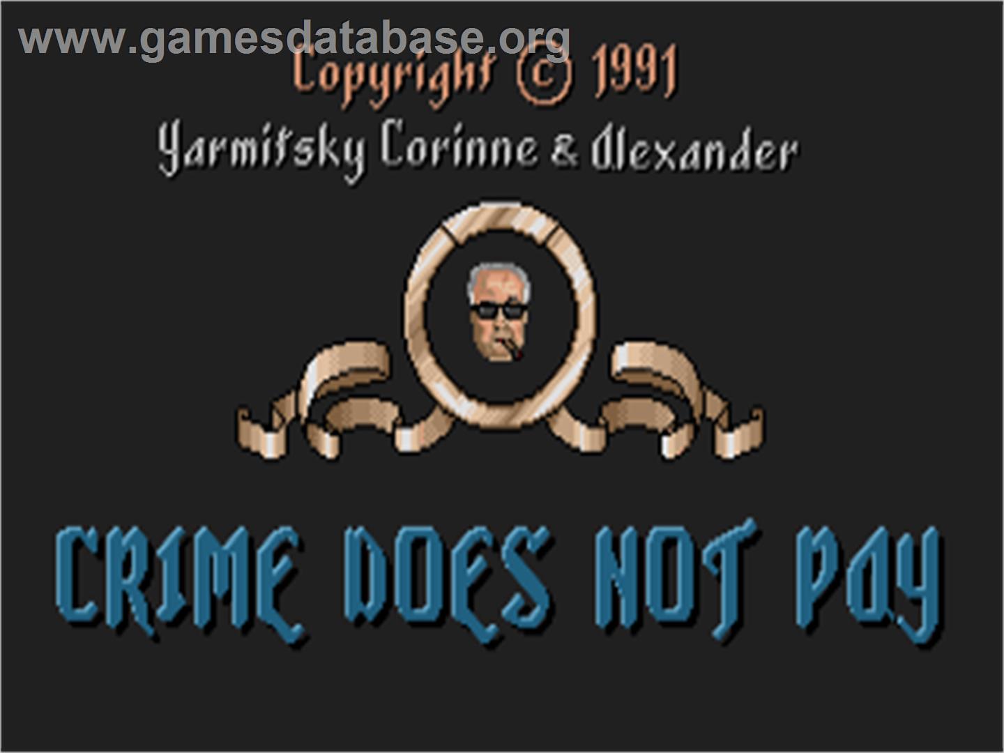 Crime Does Not Pay - Atari ST - Artwork - Title Screen