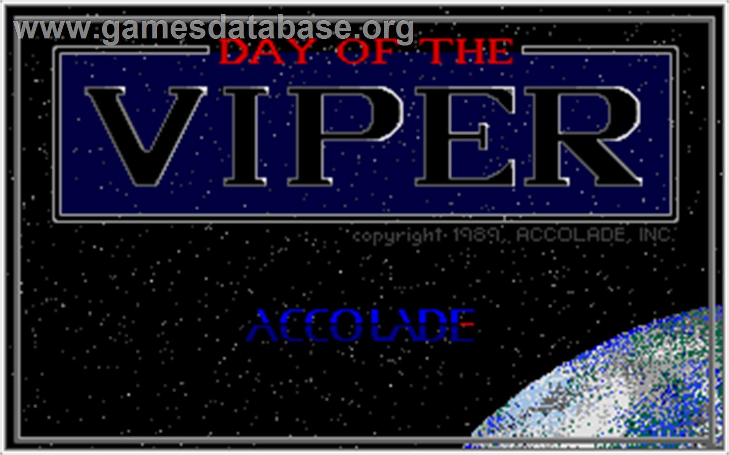 Day of the Viper - Atari ST - Artwork - Title Screen