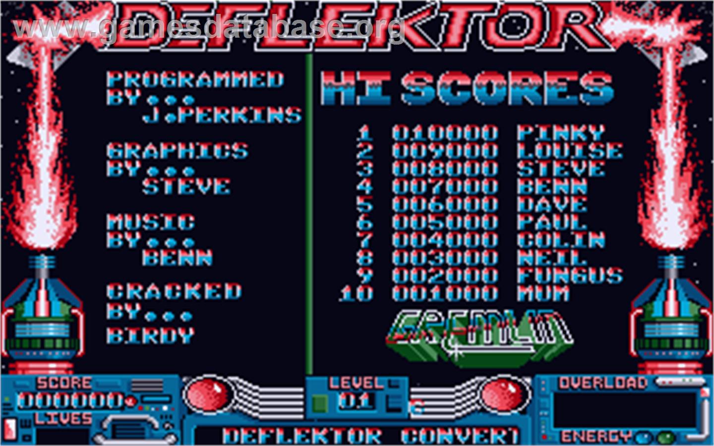 Deflektor - Atari ST - Artwork - Title Screen