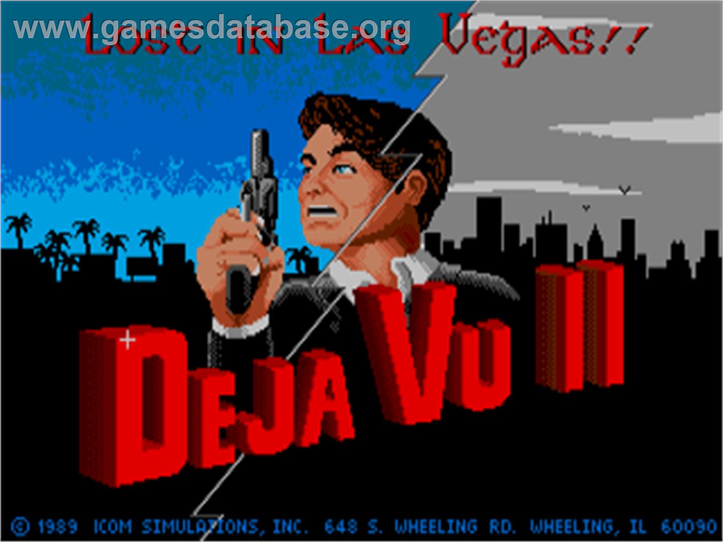 Deja Vu 2 - Lost in Las Vegas - Atari ST - Artwork - Title Screen