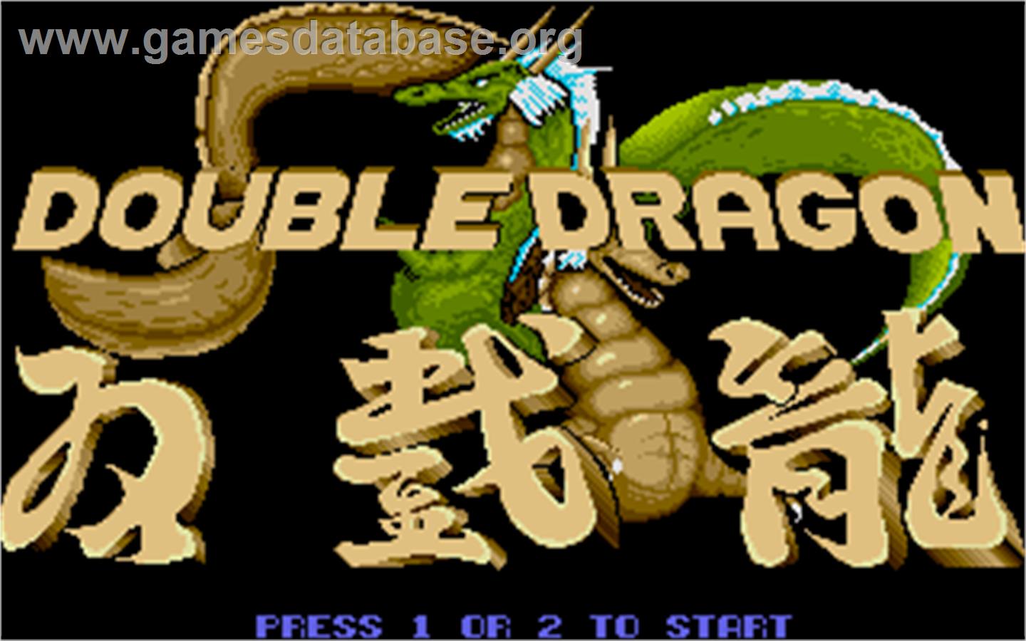 Double Dragon - Atari ST - Artwork - Title Screen