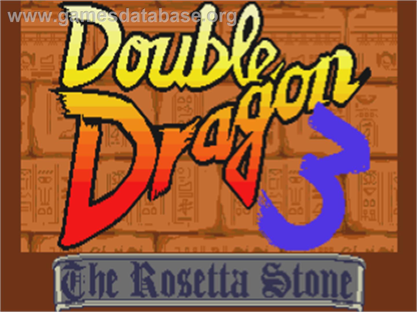 Double Dragon 3 - The Rosetta Stone - Atari ST - Artwork - Title Screen