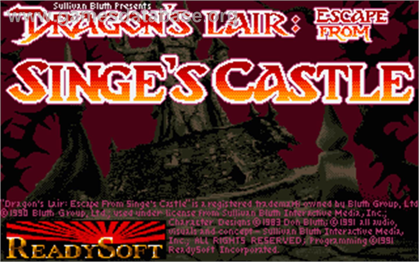 Dragon's Lair 2: Escape from Singe's Castle - Atari ST - Artwork - Title Screen