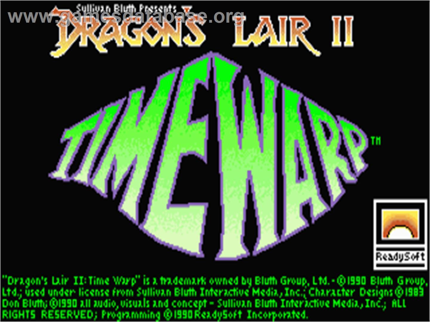 Dragon's Lair 2 - Time Warp - Atari ST - Artwork - Title Screen