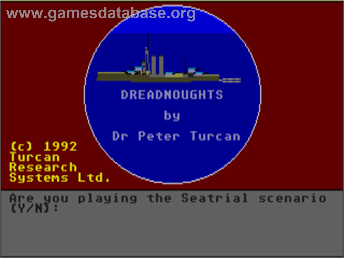 Dreadnoughts - Atari ST - Artwork - Title Screen