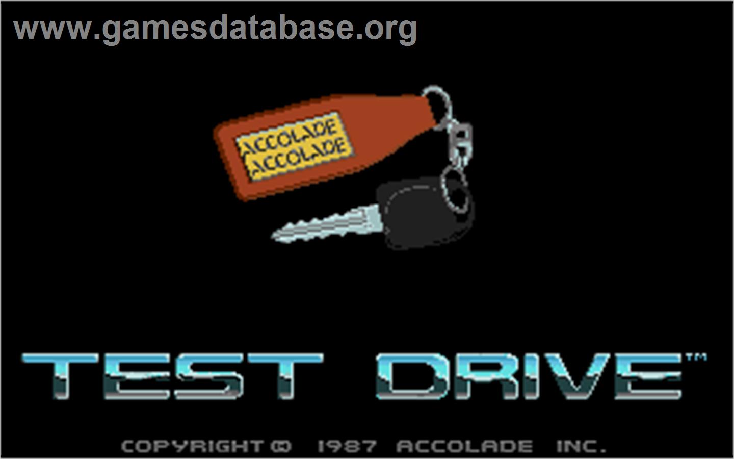 Duel: Test Drive 2 - Atari ST - Artwork - Title Screen