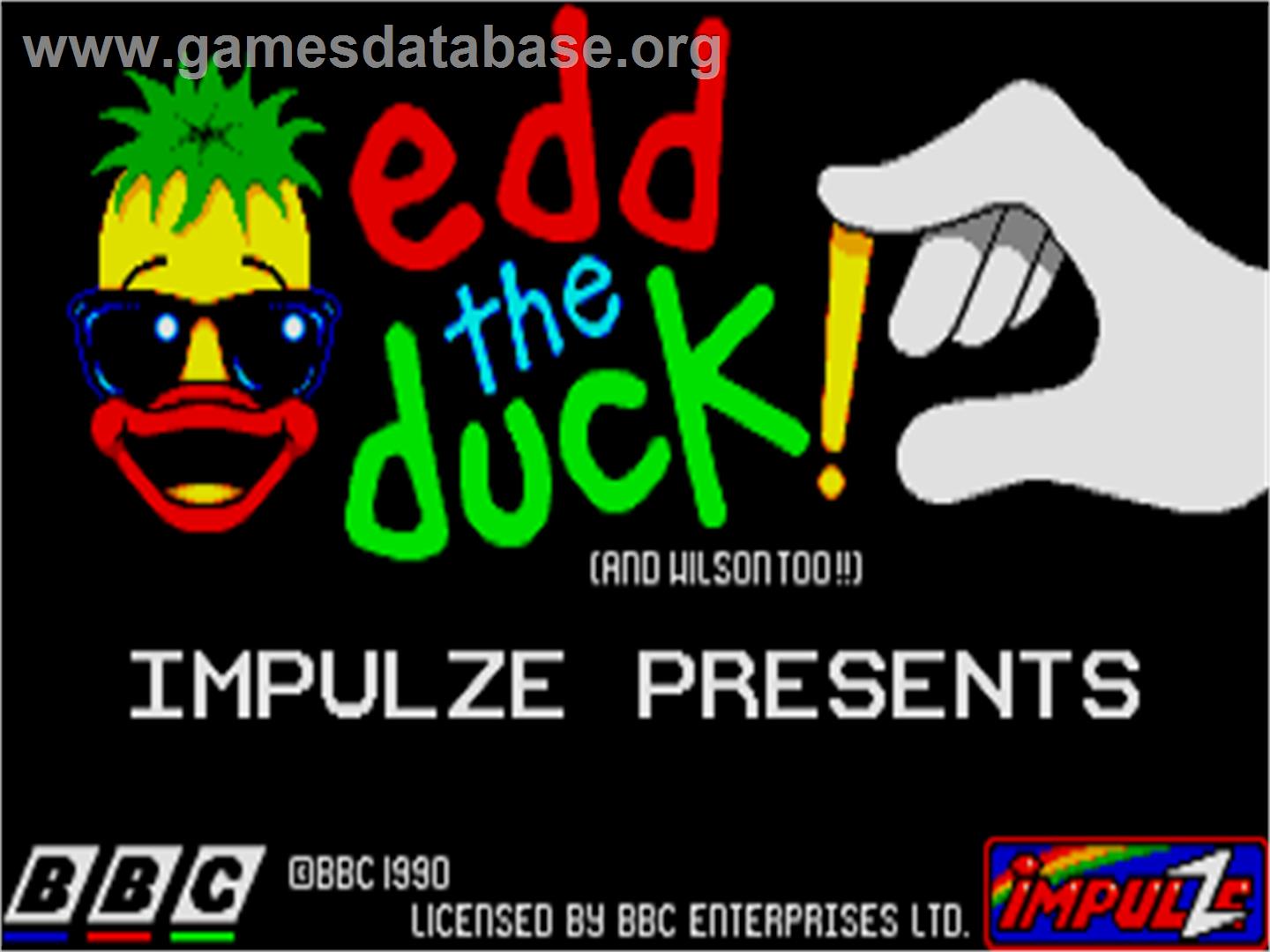 Edd the Duck - Atari ST - Artwork - Title Screen
