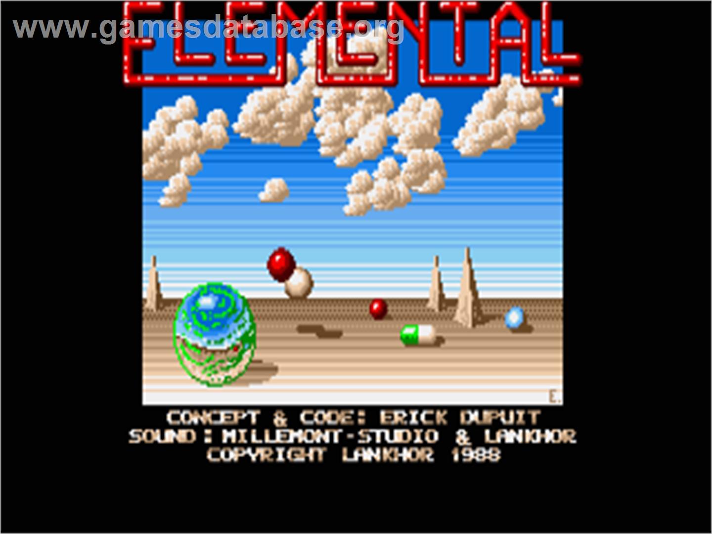 Elemental - Atari ST - Artwork - Title Screen