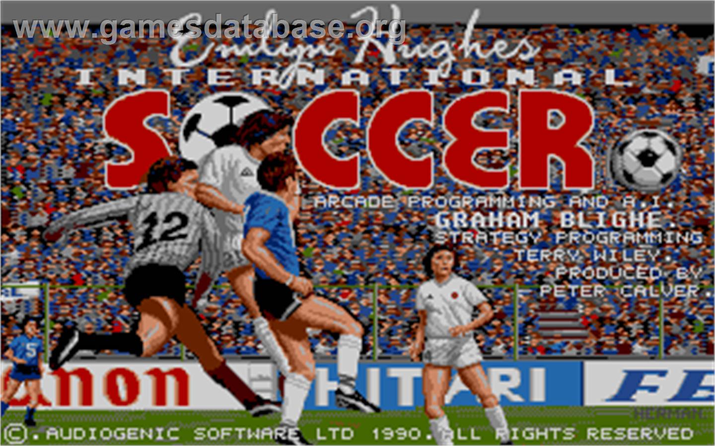 Emlyn Hughes International Soccer - Atari ST - Artwork - Title Screen