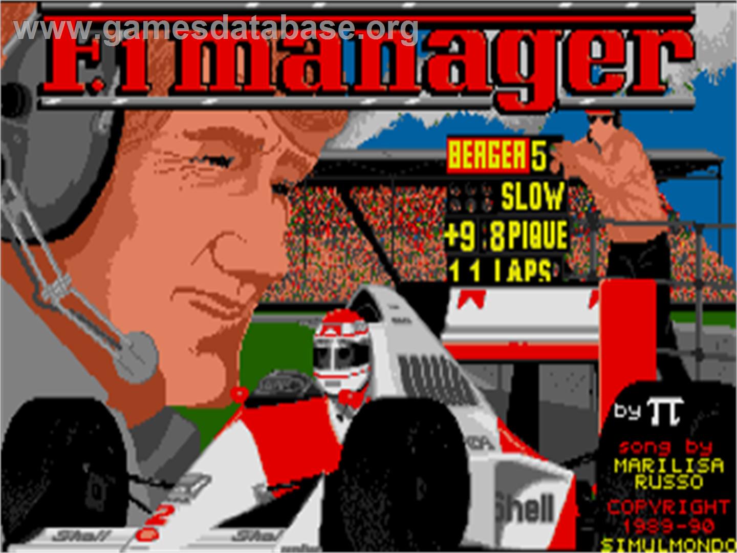 F.1 Manager - Atari ST - Artwork - Title Screen