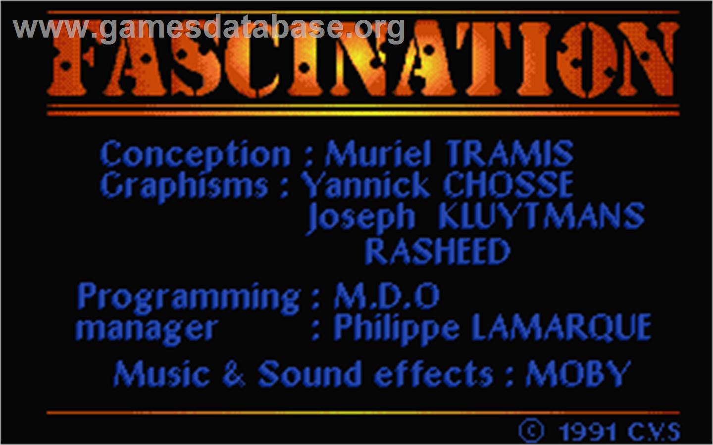 Fascination - Atari ST - Artwork - Title Screen