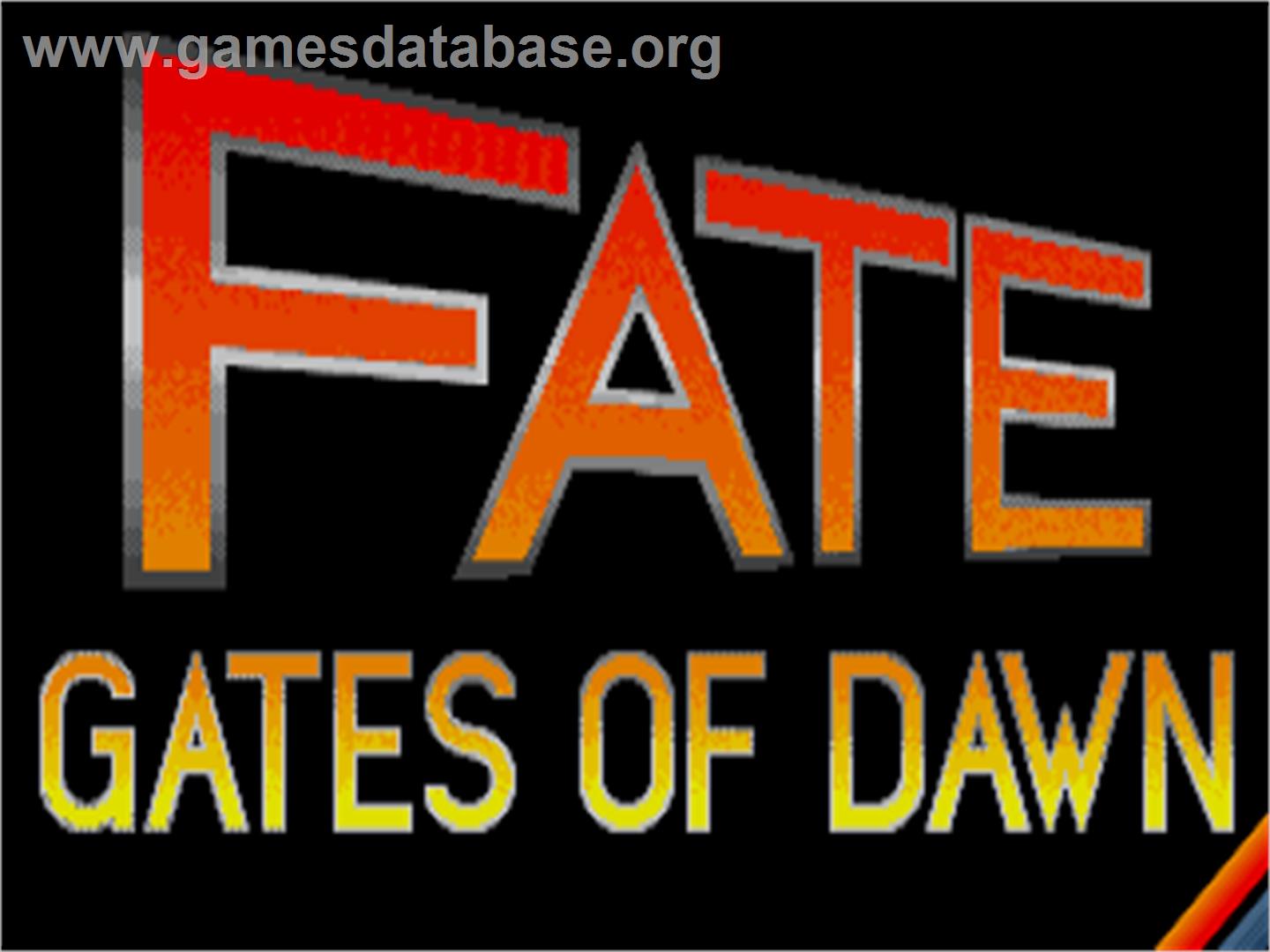 Fate - Gates Of Dawn - Atari ST - Artwork - Title Screen
