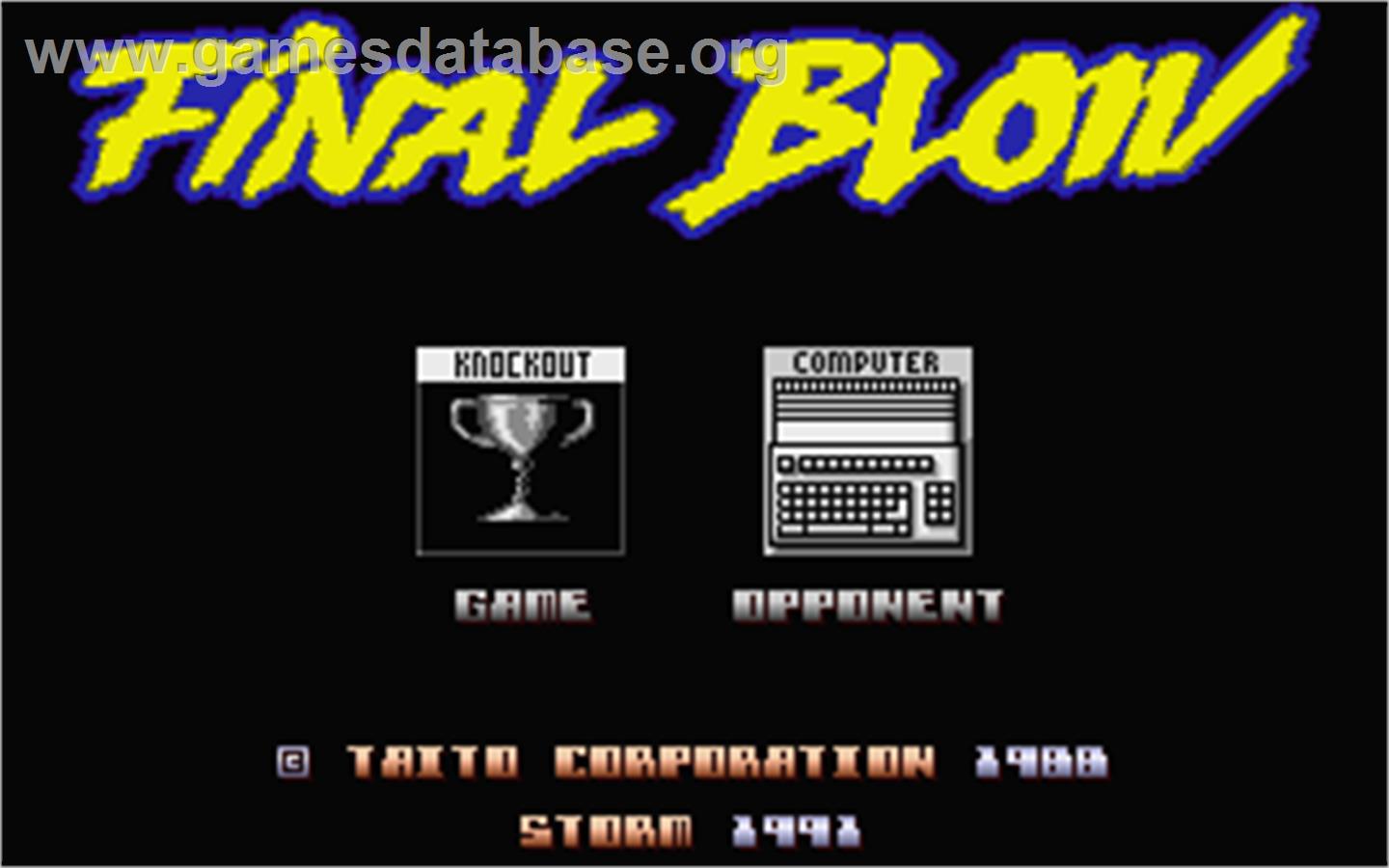Final Blow - Atari ST - Artwork - Title Screen