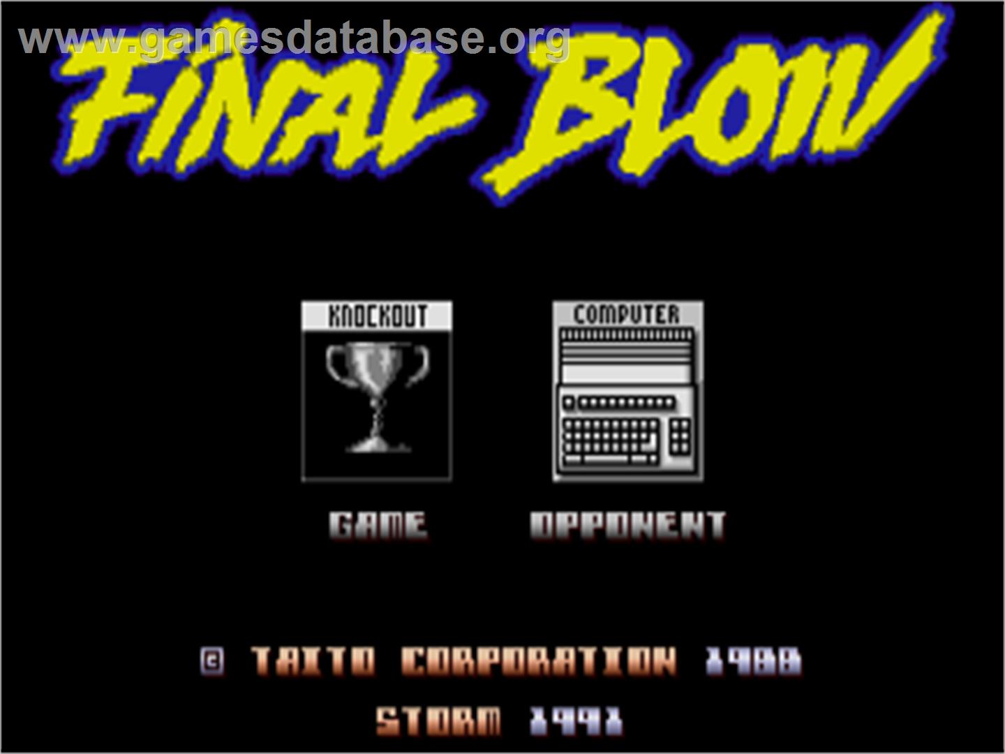 Final Blow - Atari ST - Artwork - Title Screen