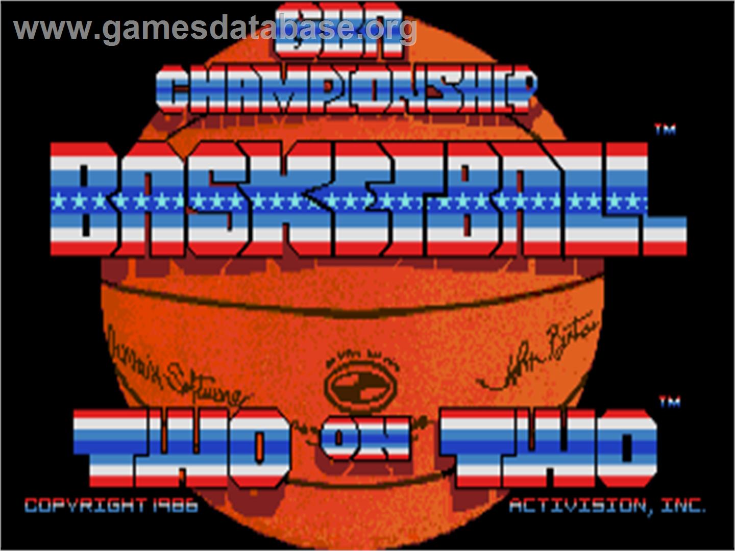 GBA Championship Basketball - Two-on-Two - Atari ST - Artwork - Title Screen