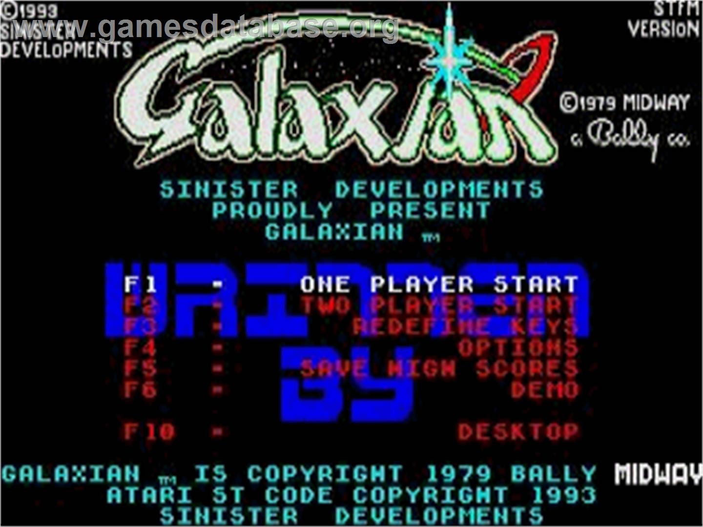 Galaxian - Atari ST - Artwork - Title Screen