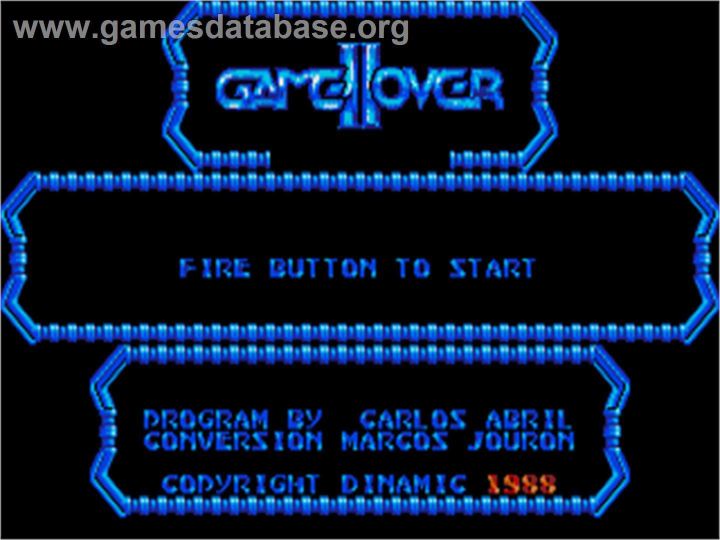 Game Over 2 - Atari ST - Artwork - Title Screen