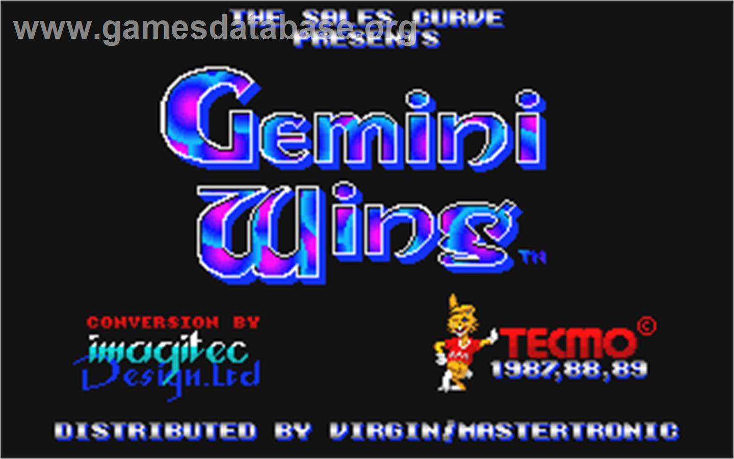 Gemini Wing - Atari ST - Artwork - Title Screen