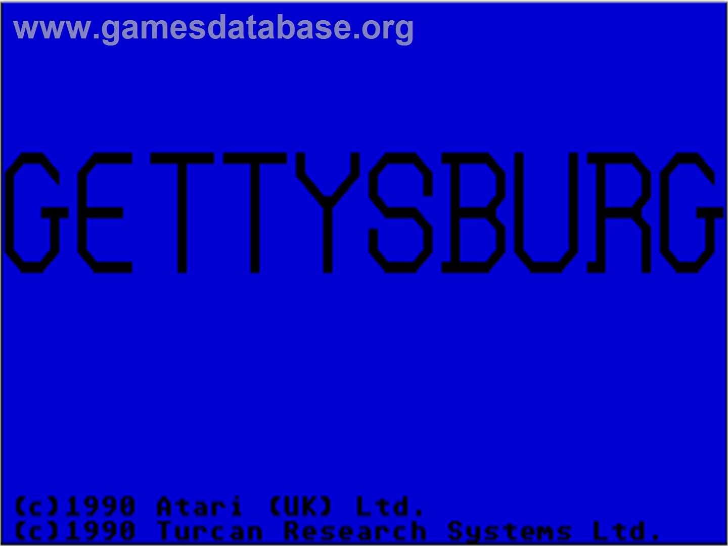 Gettysburg - Atari ST - Artwork - Title Screen