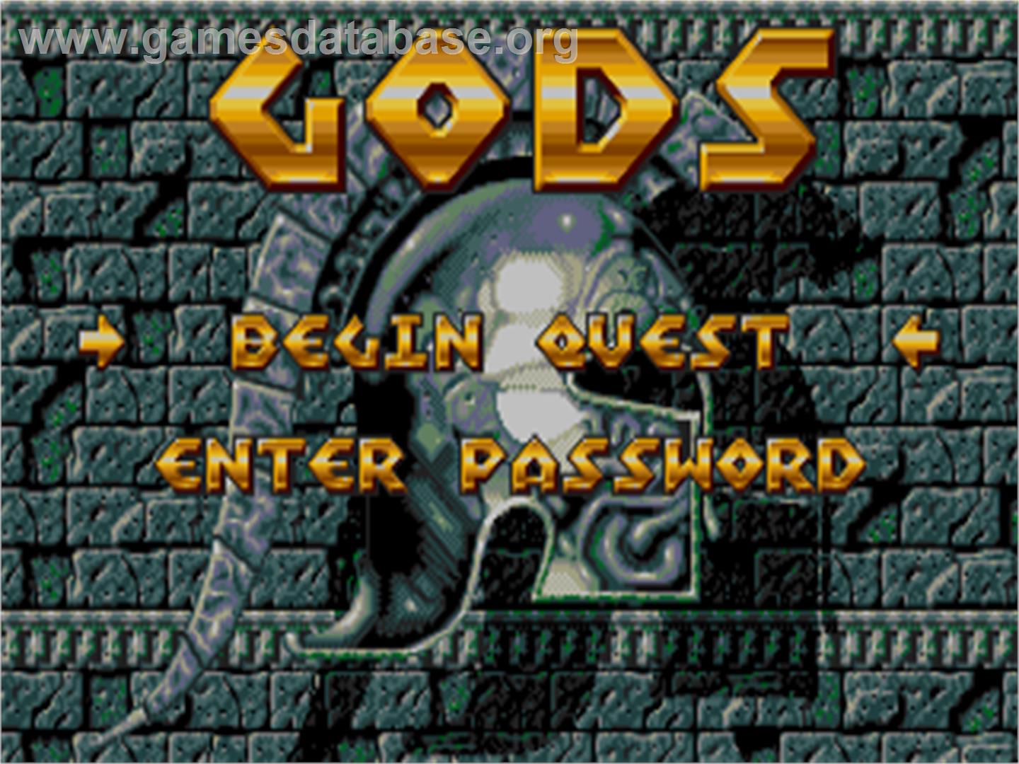 Gods - Atari ST - Artwork - Title Screen