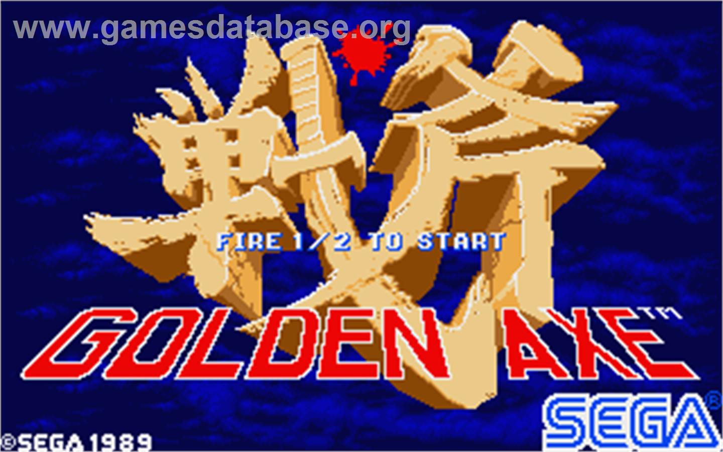 Golden Axe - Atari ST - Artwork - Title Screen