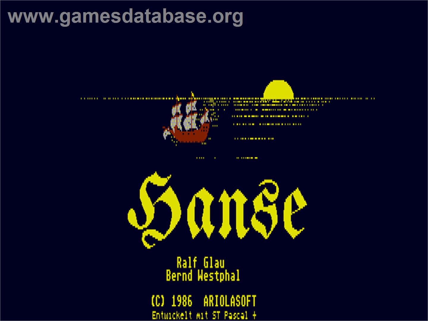 Hanse - Atari ST - Artwork - Title Screen