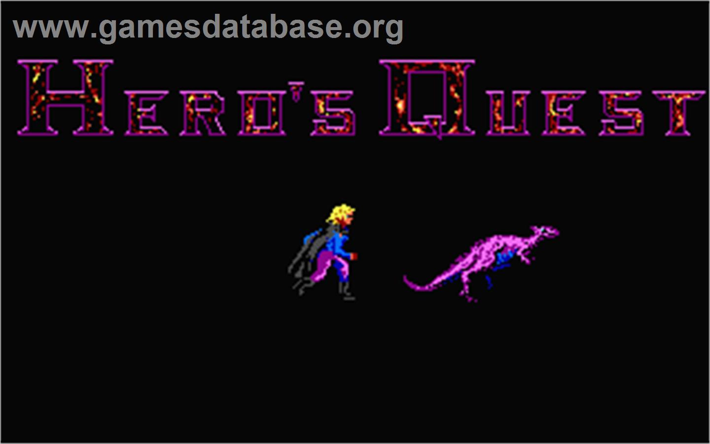 Hero's Quest: So You Want To Be A Hero - Atari ST - Artwork - Title Screen