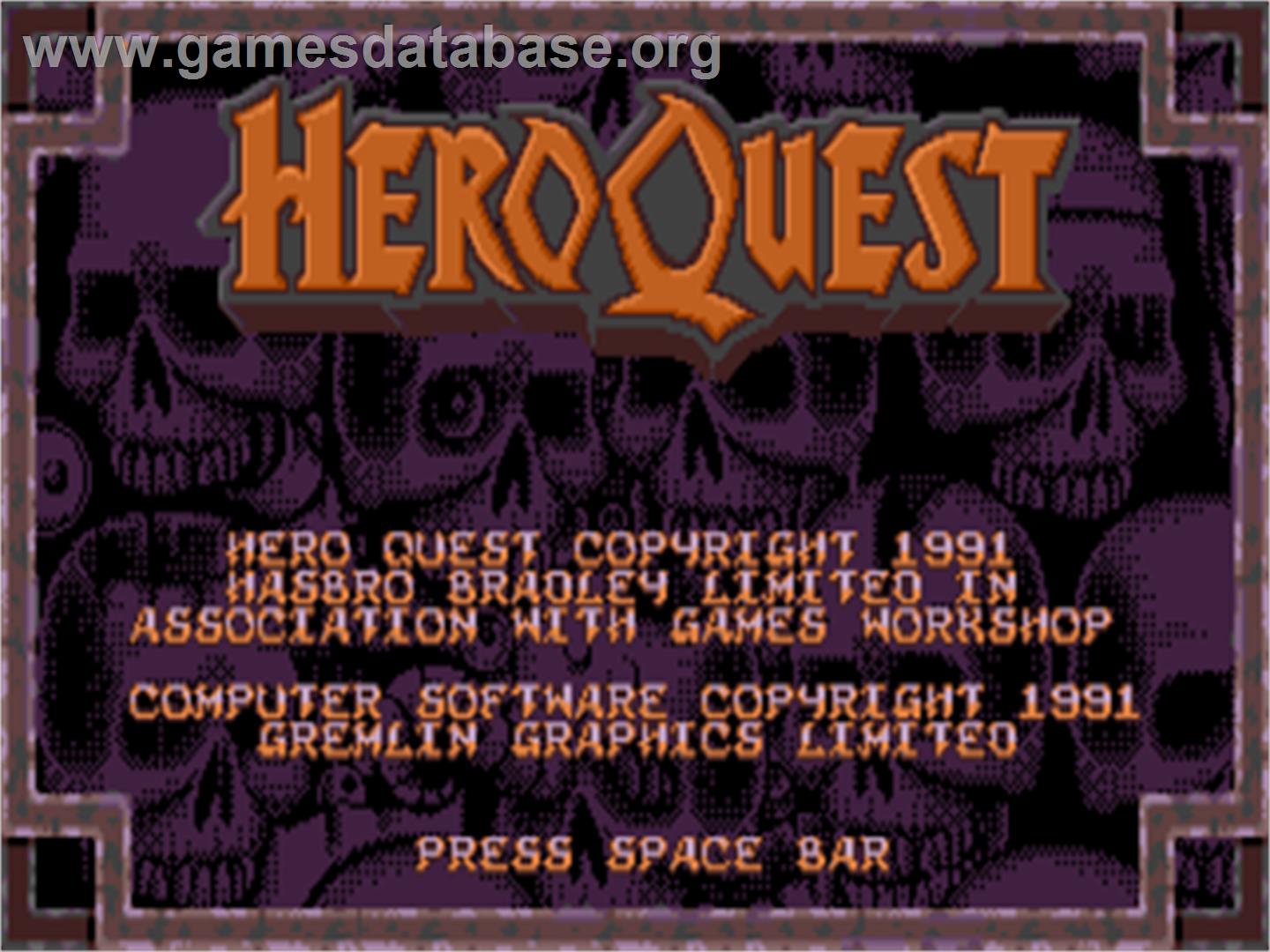 HeroQuest - Atari ST - Artwork - Title Screen