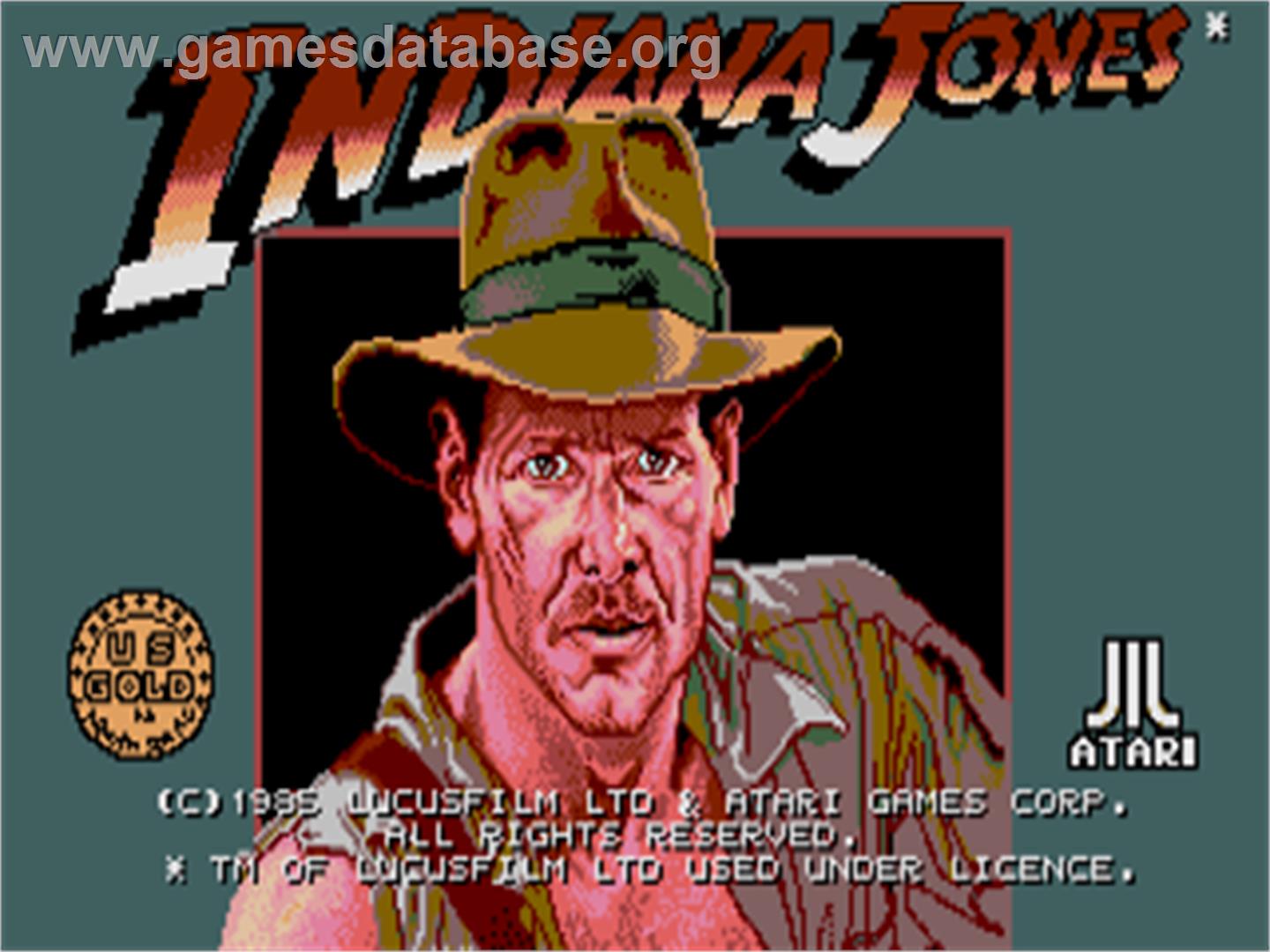 Indiana Jones And The Temple Of Doom - Atari ST - Artwork - Title Screen
