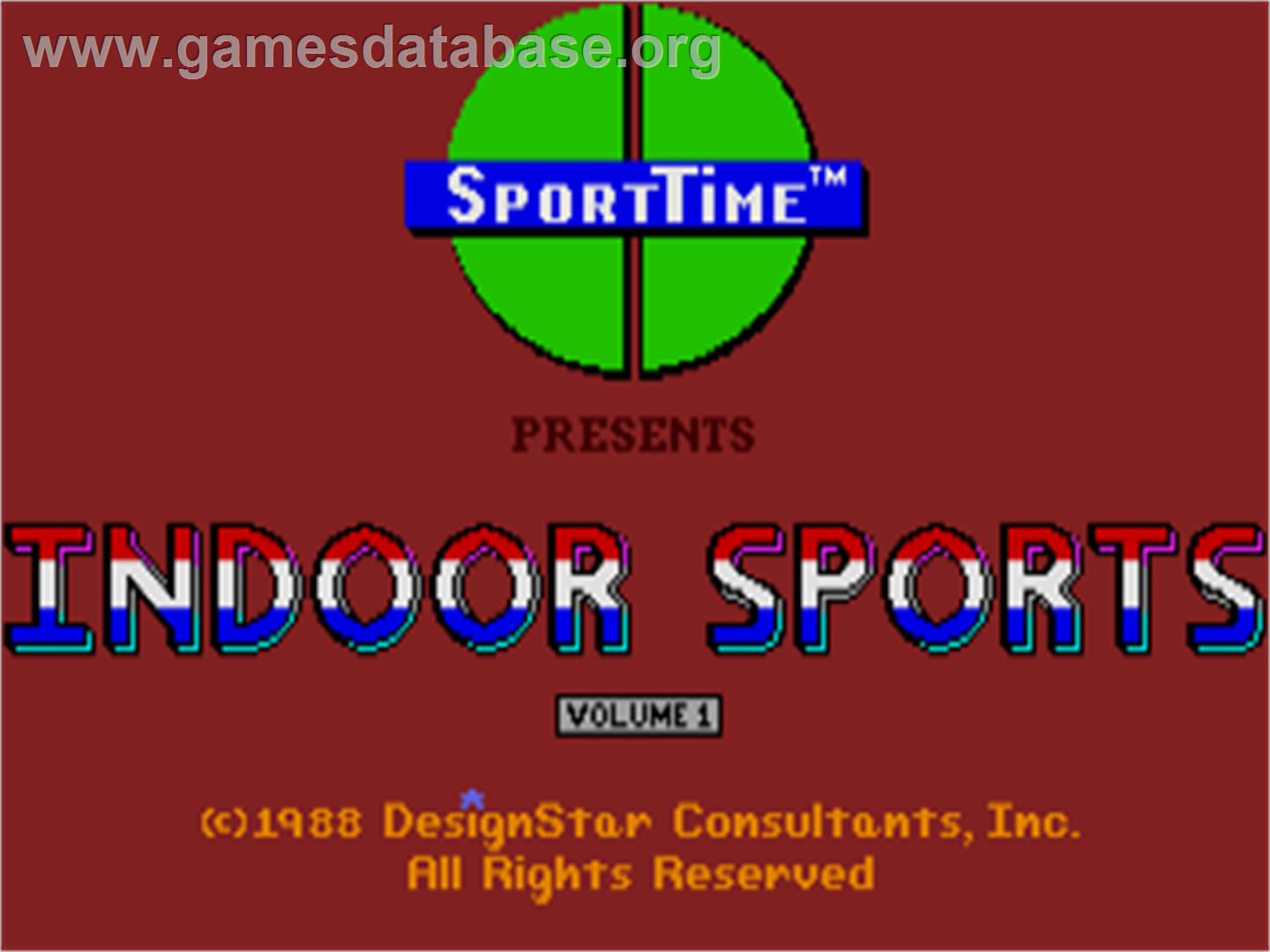 Indoor Sports - Atari ST - Artwork - Title Screen