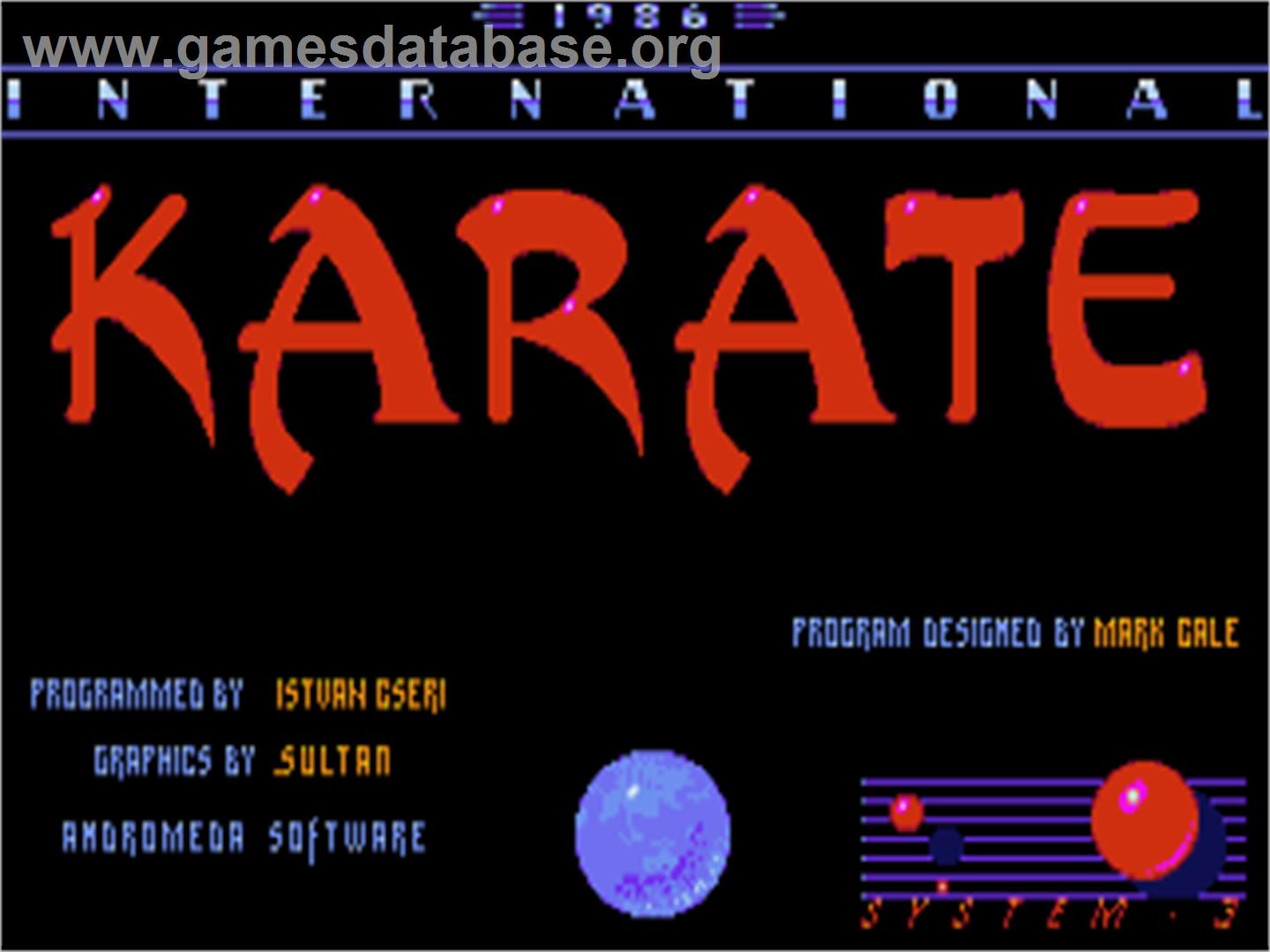 International Karate - Atari ST - Artwork - Title Screen