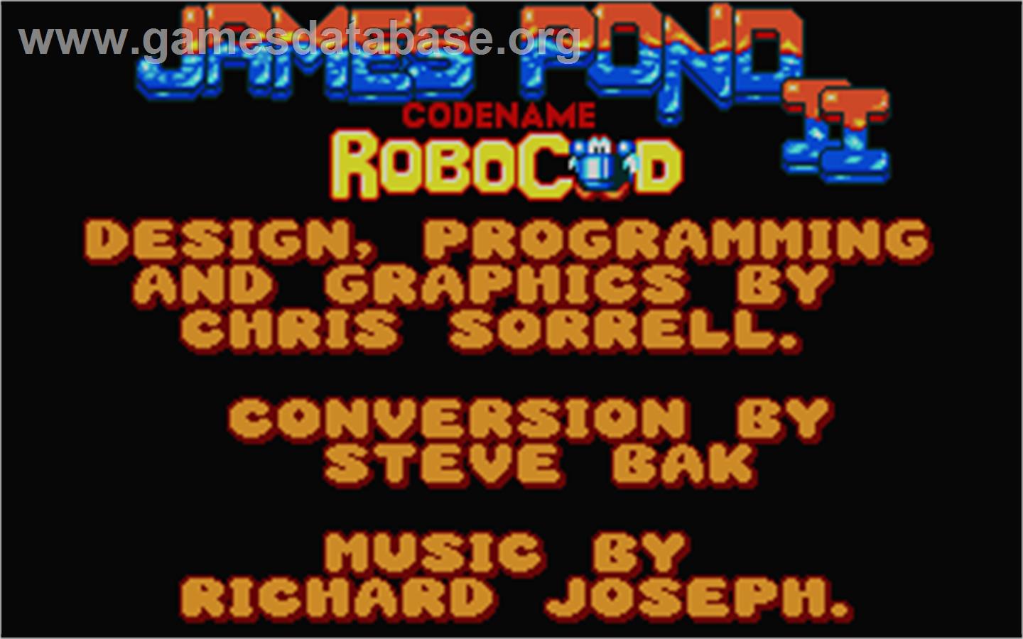 James Pond 2: Codename: RoboCod - Atari ST - Artwork - Title Screen