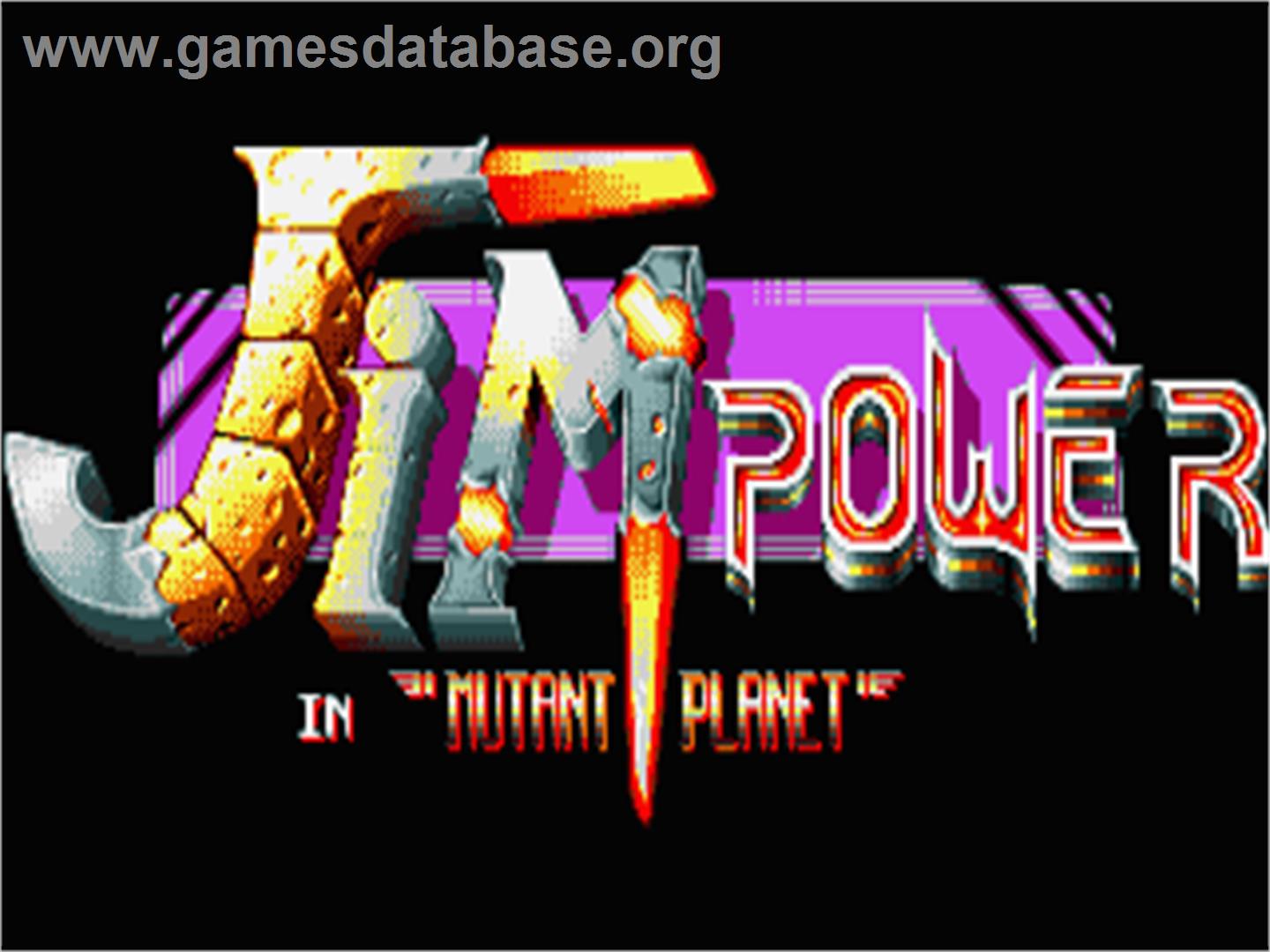 Jim Power In Mutant Planet - Atari ST - Artwork - Title Screen