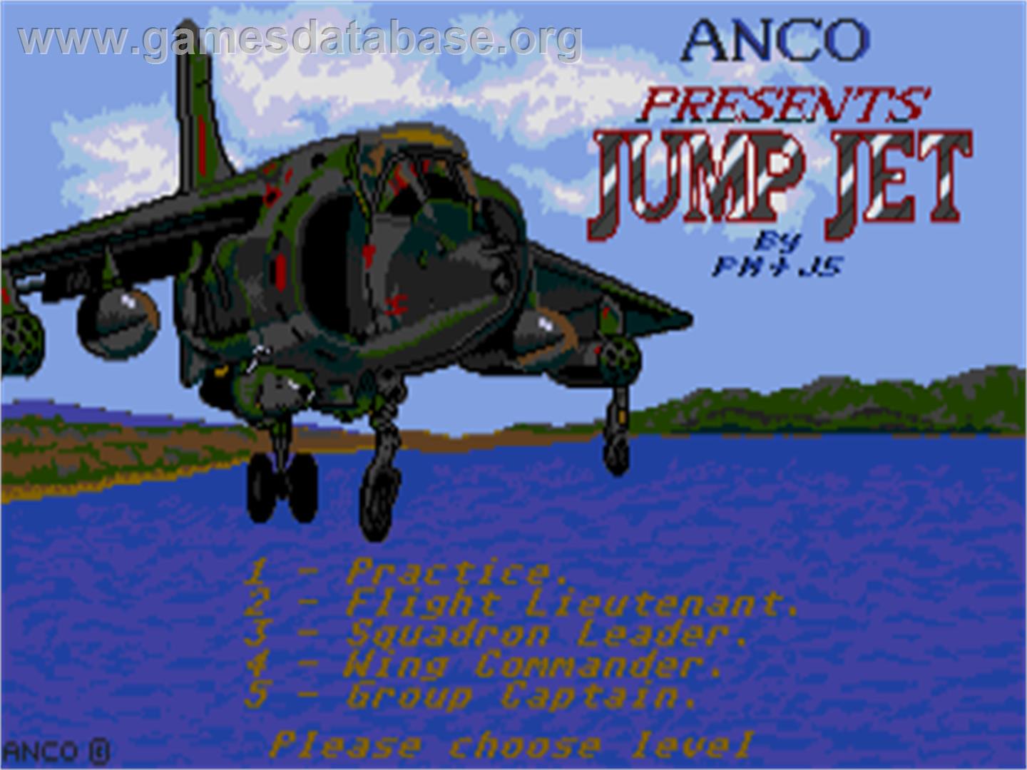Jump Jet - Atari ST - Artwork - Title Screen