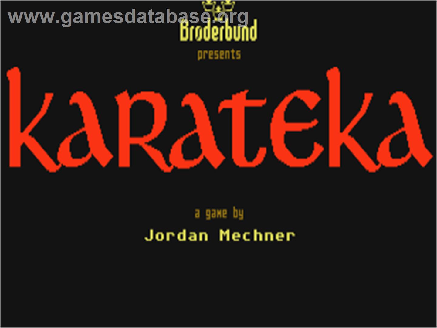 Karateka - Atari ST - Artwork - Title Screen
