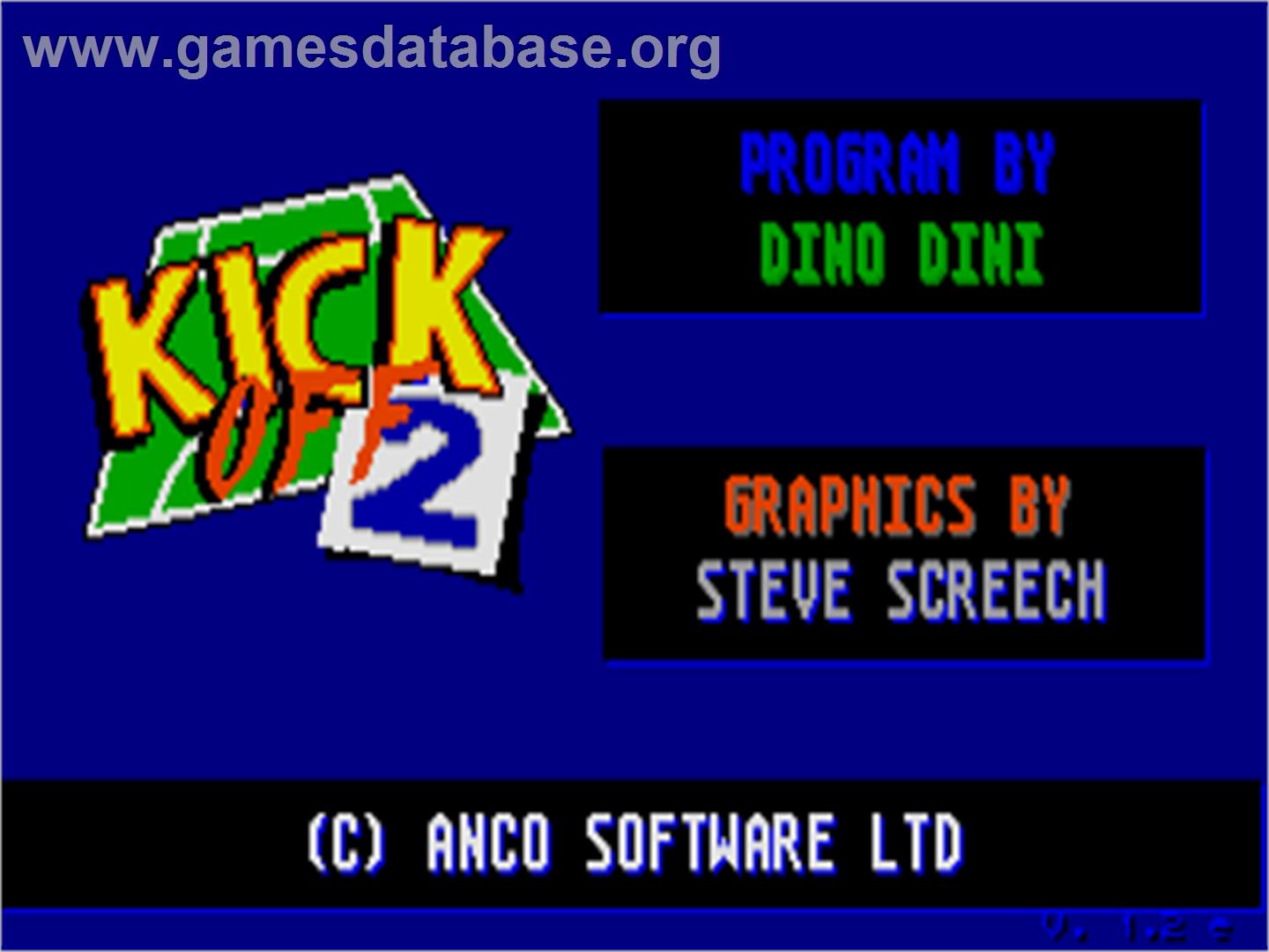 Kick Off 2 - Atari ST - Artwork - Title Screen