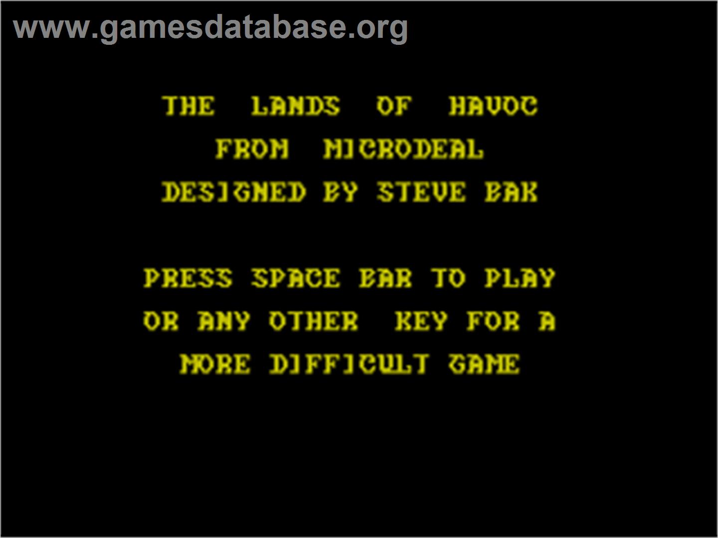 Lands of Havoc - Atari ST - Artwork - Title Screen