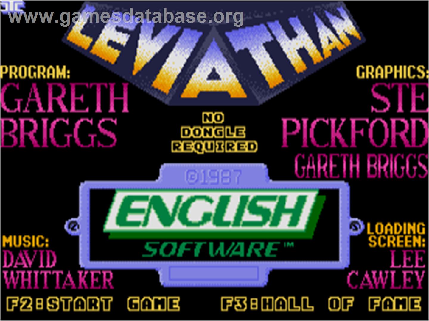 Leviathan - Atari ST - Artwork - Title Screen