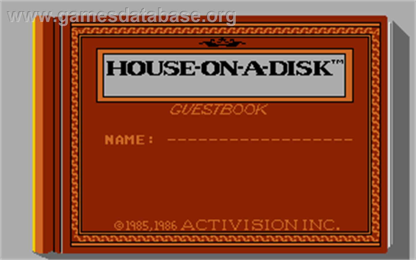 Little Computer People - Atari ST - Artwork - Title Screen