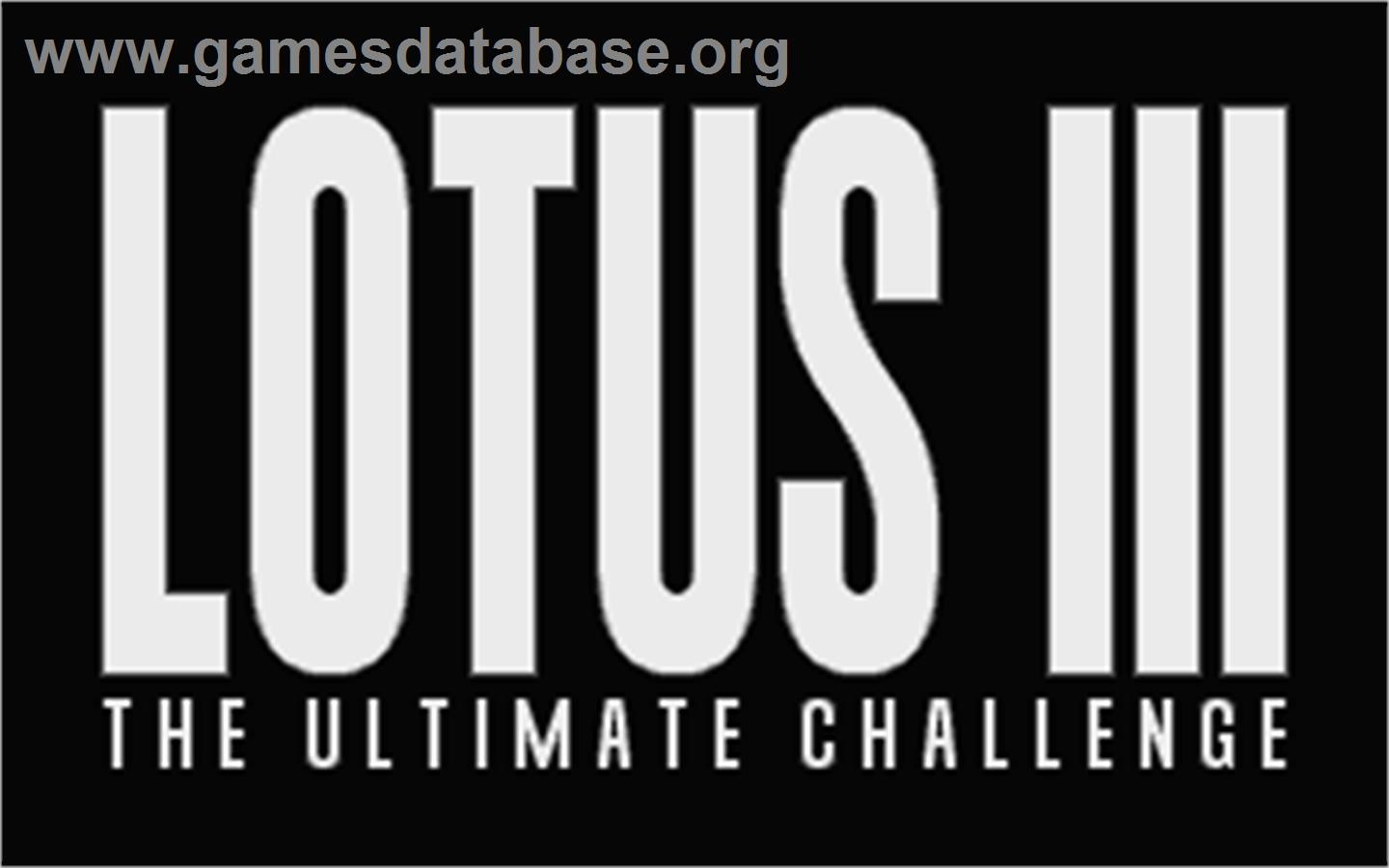 Lotus: The Ultimate Challenge - Atari ST - Artwork - Title Screen