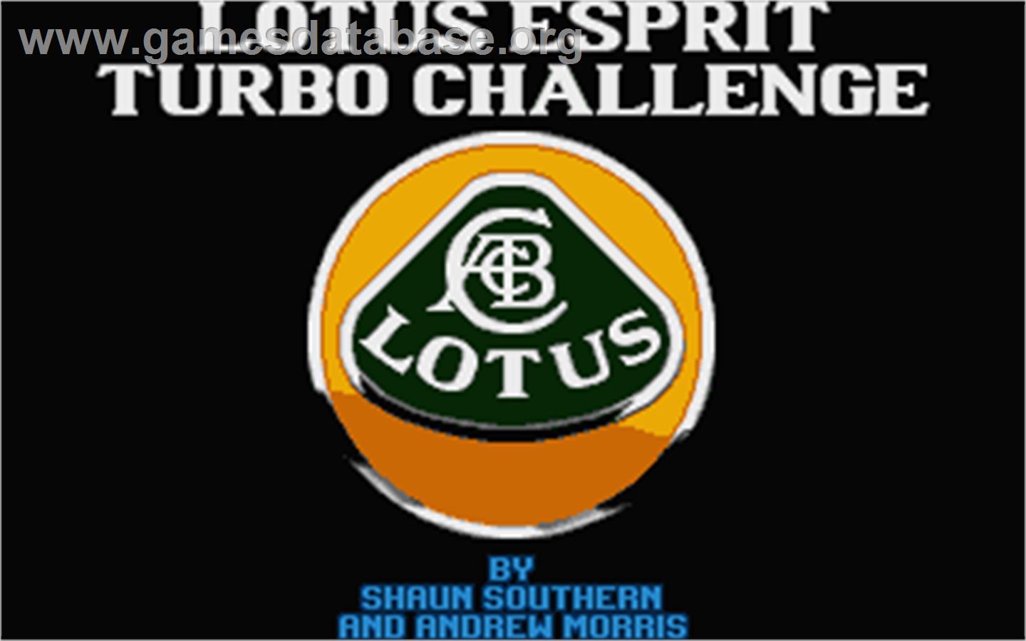 Lotus Esprit Turbo Challenge - Atari ST - Artwork - Title Screen