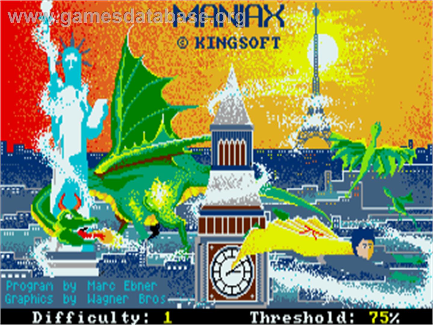 Maniax - Atari ST - Artwork - Title Screen
