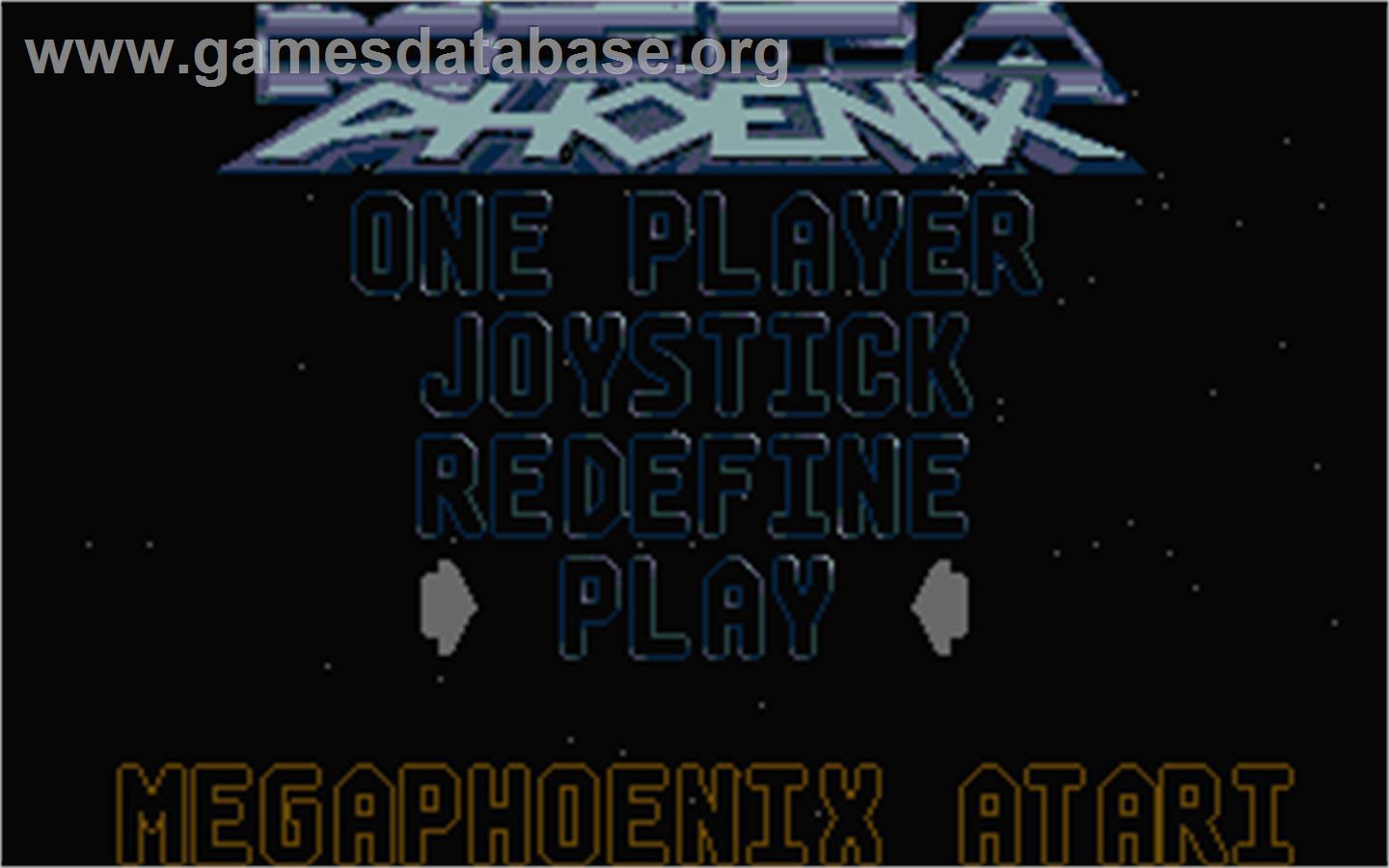 Mega Phoenix - Atari ST - Artwork - Title Screen