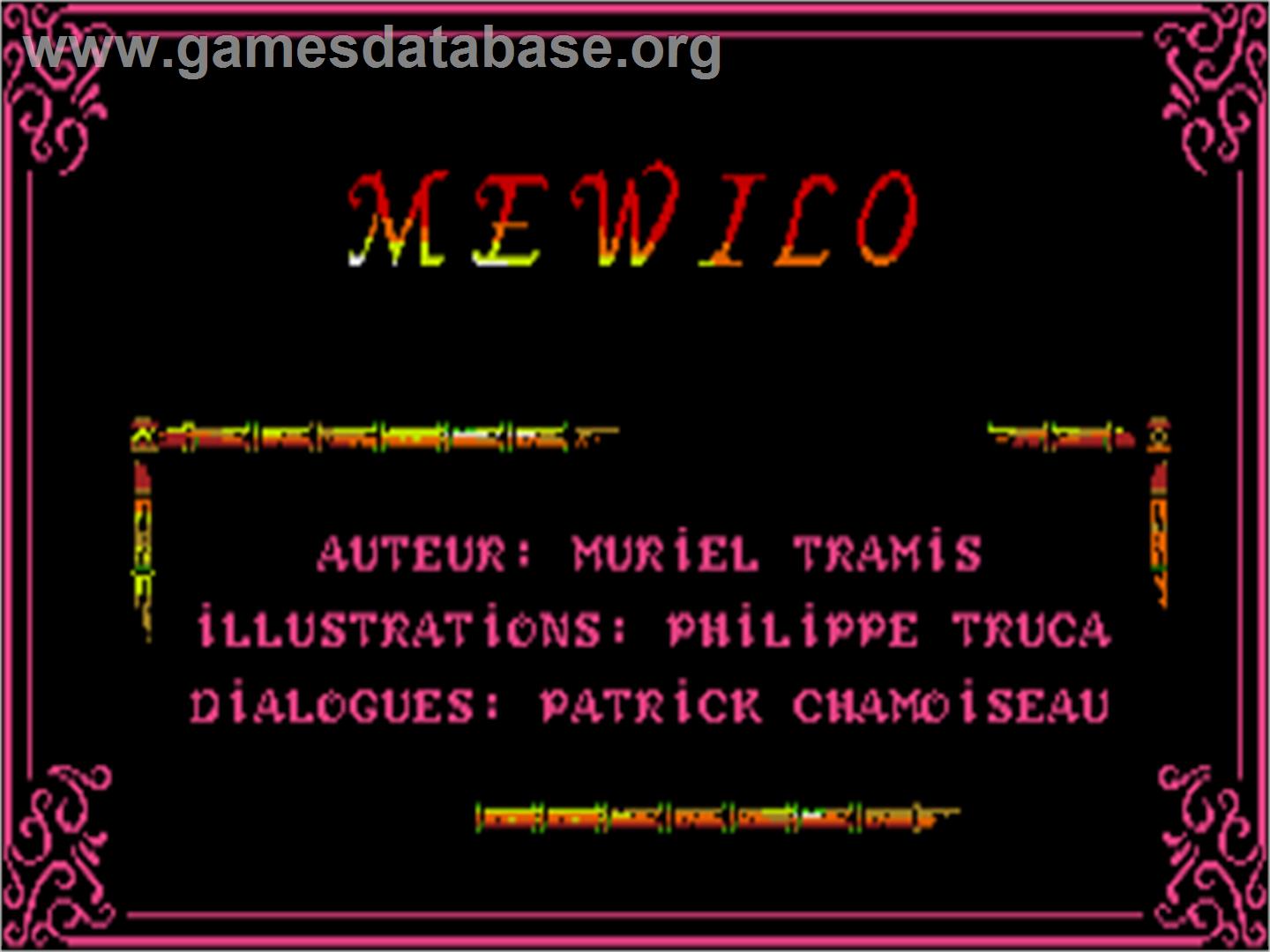 Méwilo - Atari ST - Artwork - Title Screen