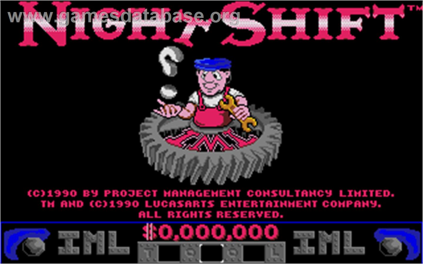 Night Shift - Atari ST - Artwork - Title Screen