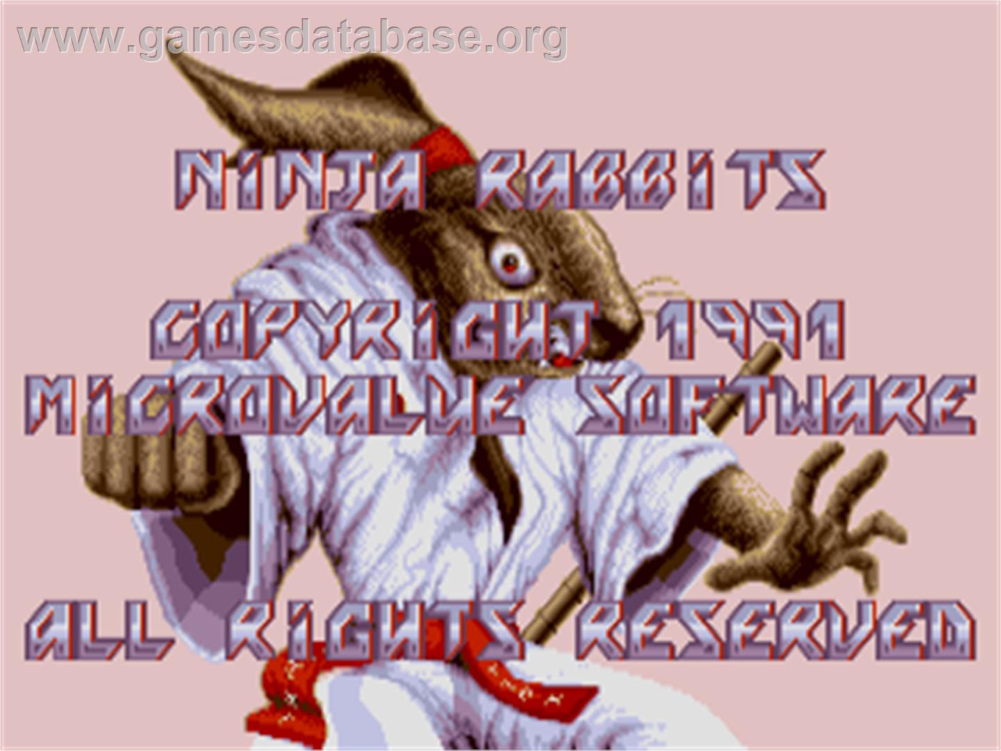Ninja Rabbits - Atari ST - Artwork - Title Screen