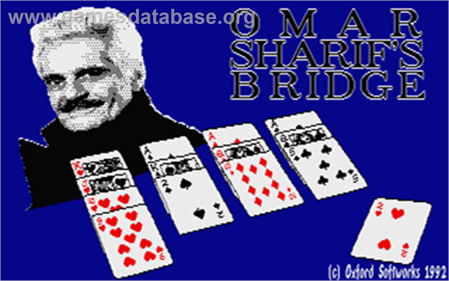 Omar Sharif on Bridge - Atari ST - Artwork - Title Screen