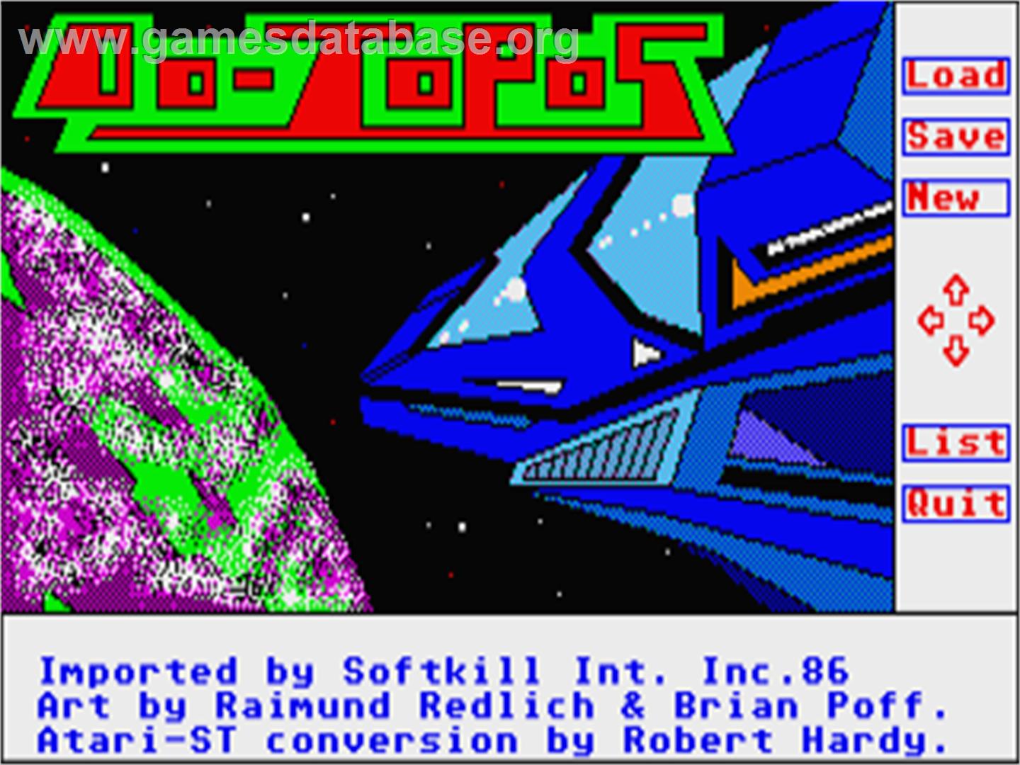 Oo-topos - Atari ST - Artwork - Title Screen