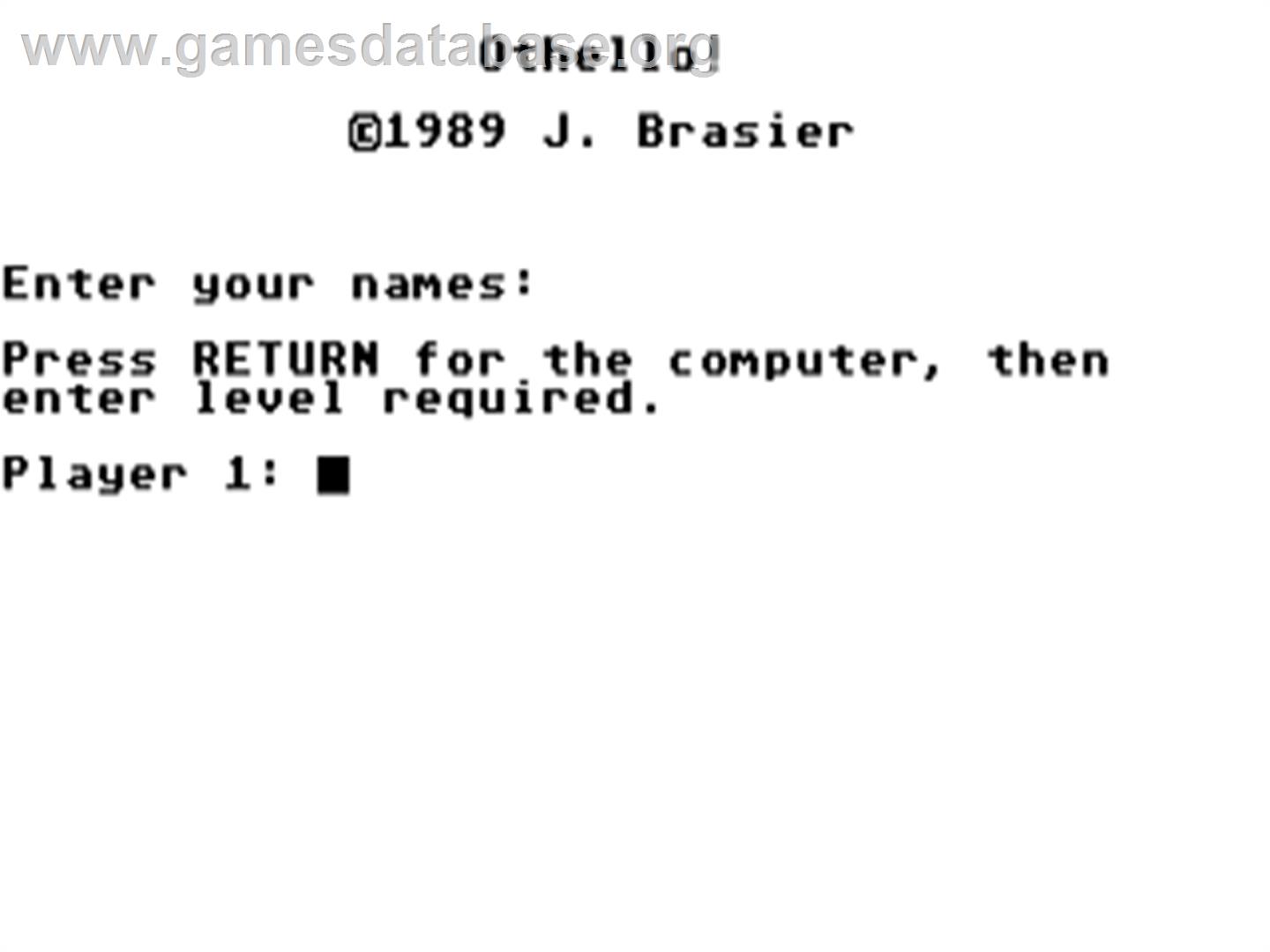 Othello - Atari ST - Artwork - Title Screen