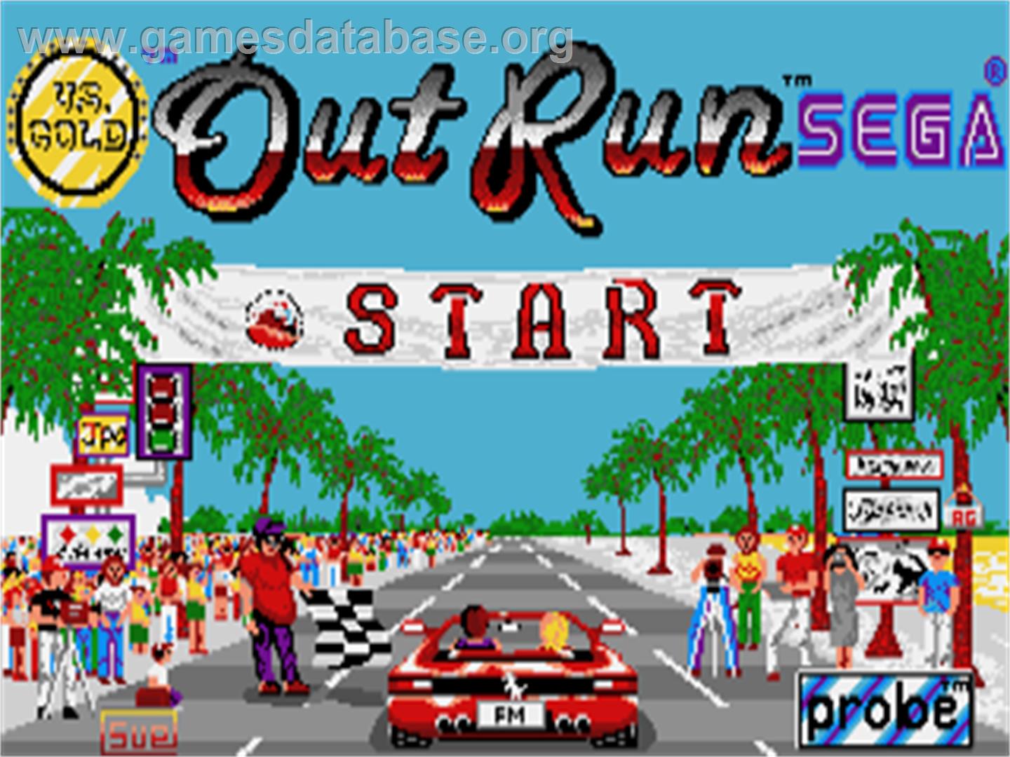Out Run - Atari ST - Artwork - Title Screen